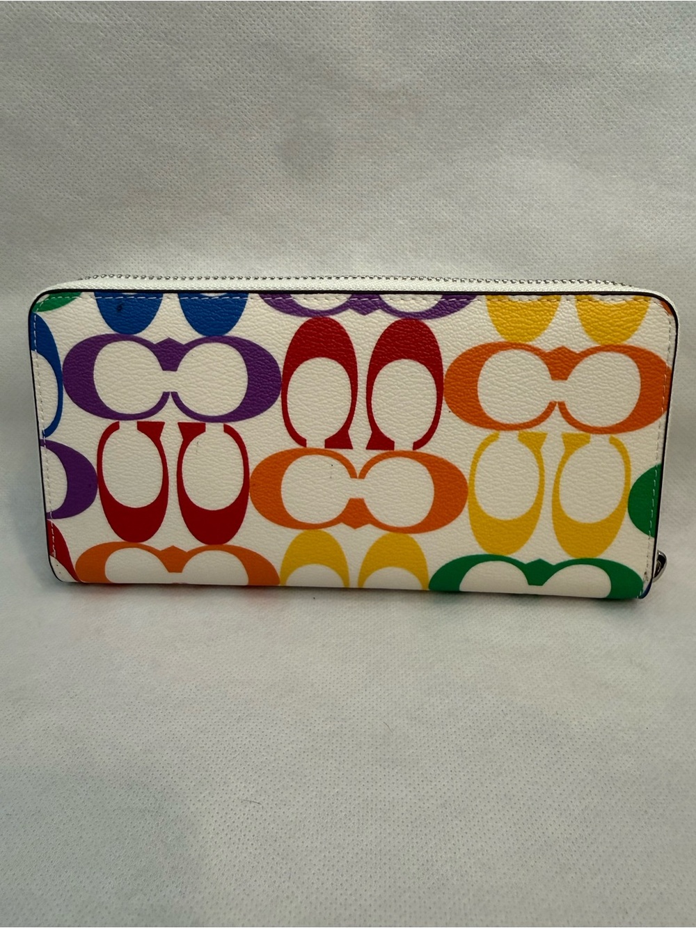 Coach Rainbow Signature Zip Wallet - Picture 2 of 6